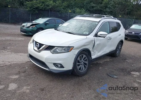 2016 Nissan Rogue Sl z USA, uszkodzony, nr VIN 5N1AT2MV8GC910626